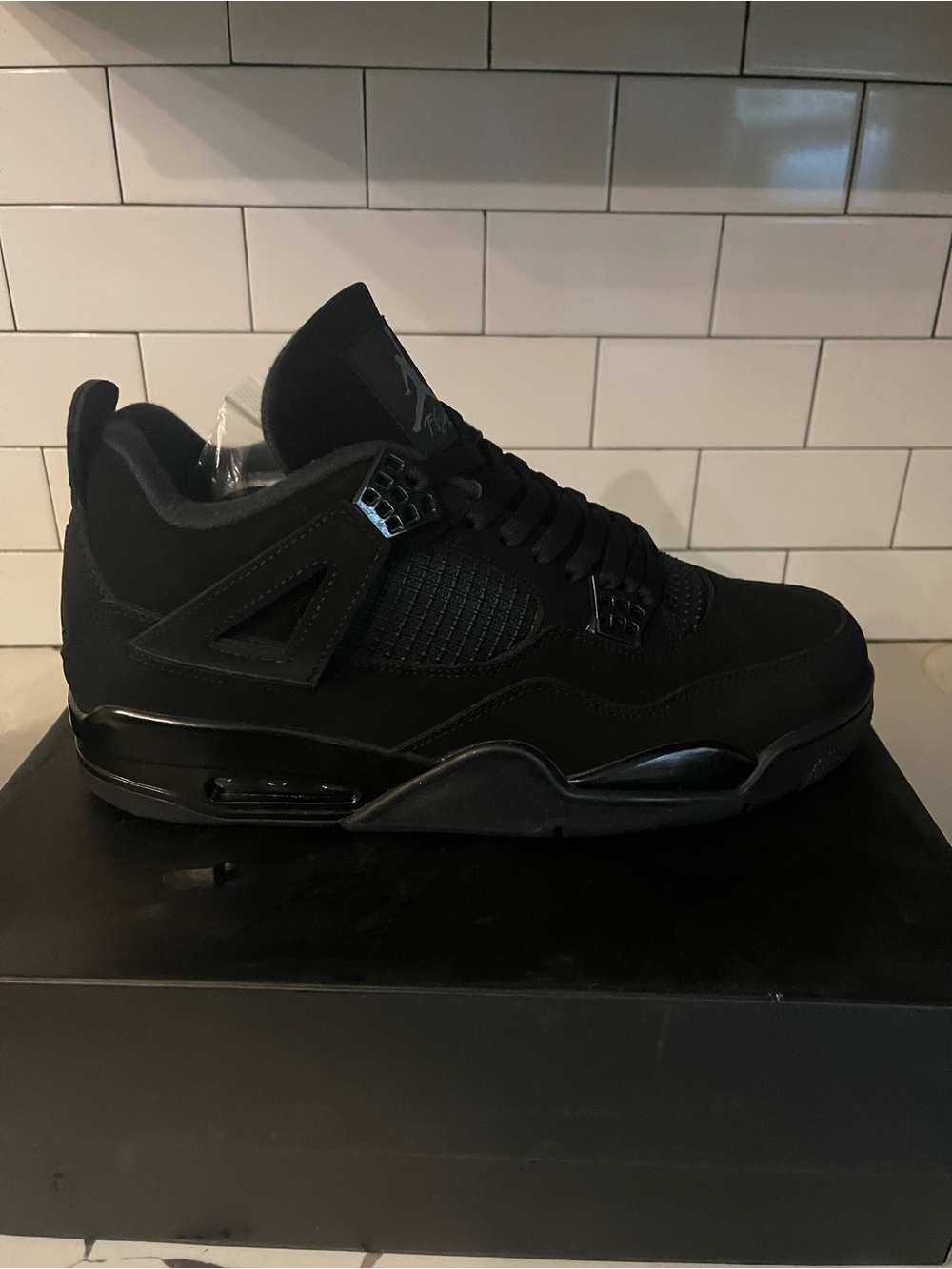 Men’s Retro 4 Black Cat Size 12.